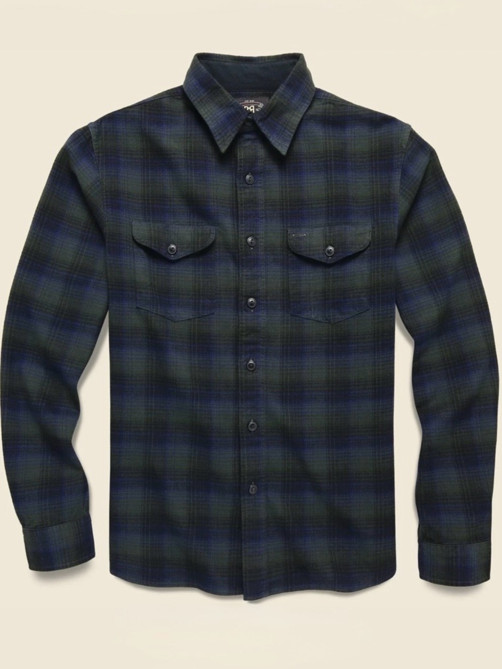 Ralph Lauren Double RL Men’s Plaid Cotton Canvas Button Down Workshirt sz Small